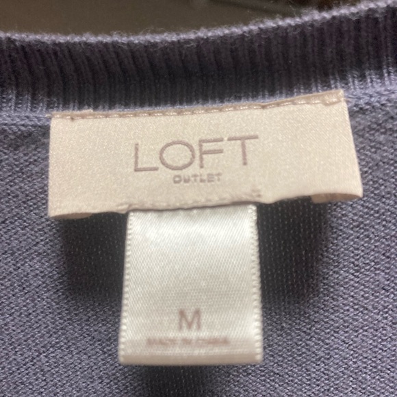 LOFT Crew Neck Buttoned Down Cardigan Sweater - Picture 3 of 4